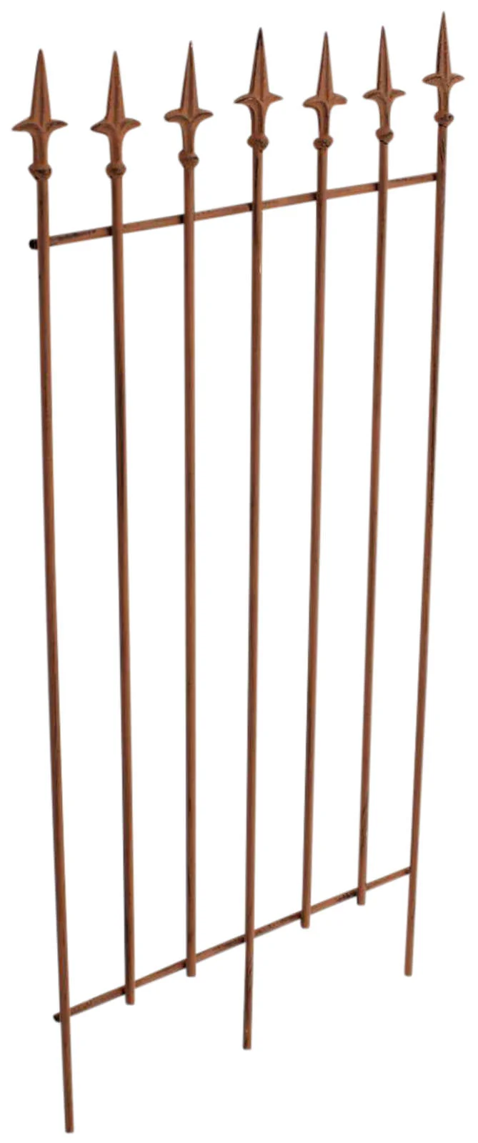 Lot de 2 treillis support pour plantes grimpantes décoration de jardin en métal marron vieilli 10_0003831