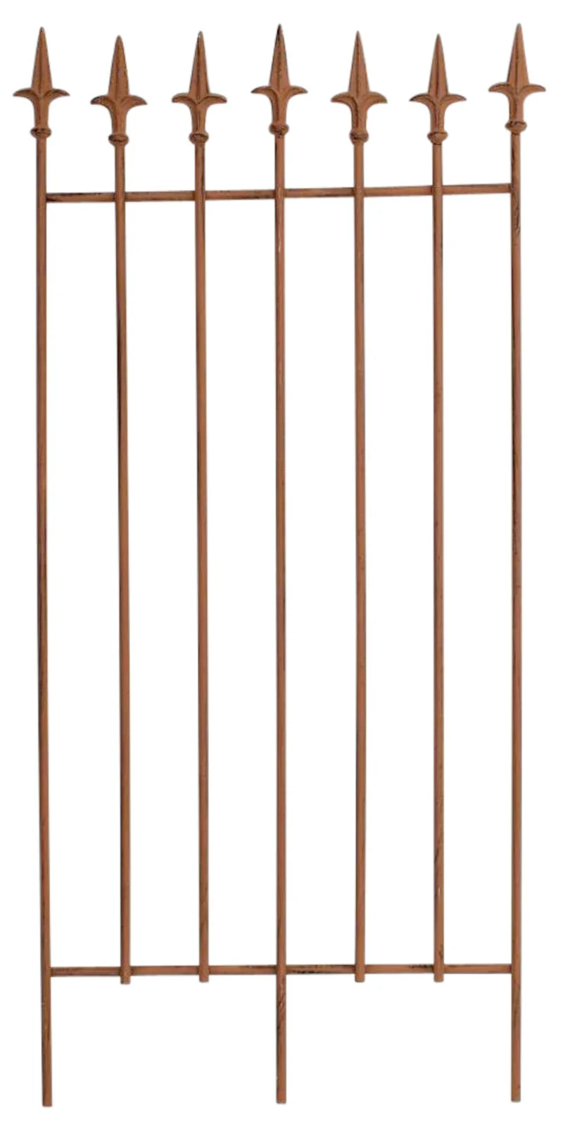 Lot de 2 treillis support pour plantes grimpantes décoration de jardin en métal marron vieilli 10_0003831