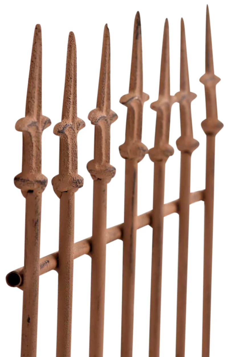 Lot de 2 treillis support pour plantes grimpantes décoration de jardin en métal marron vieilli 10_0003831