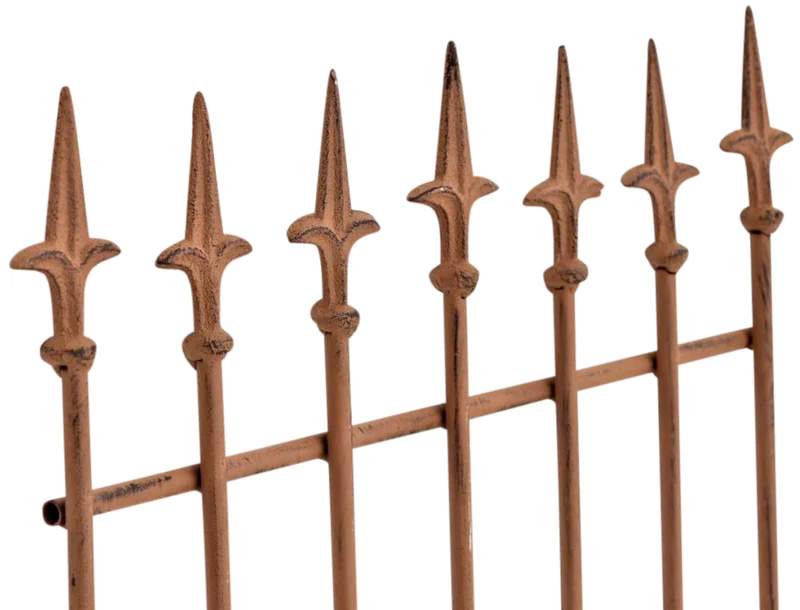Lot de 2 treillis support pour plantes grimpantes décoration de jardin en métal marron vieilli 10_0003831