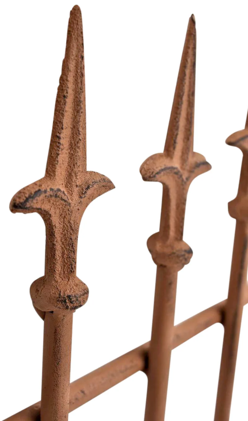 Lot de 2 treillis support pour plantes grimpantes décoration de jardin en métal marron vieilli 10_0003831