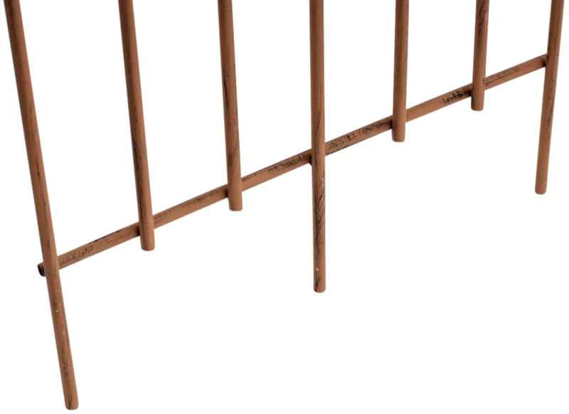 Lot de 2 treillis support pour plantes grimpantes décoration de jardin en métal marron vieilli 10_0003831