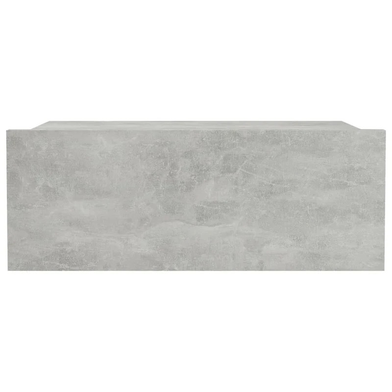Table de chevet murale avec tiroir 40 x 30 x 15 cm en bois d'ingénierie gris DEC033927