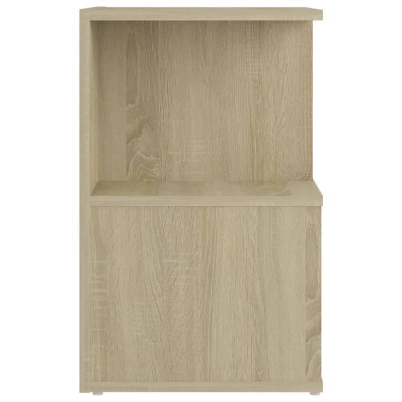 Table de chevet avec compartiment et étagère 35 x 35 x 55 cm bois d'ingénierie couleur chêne DEC033809