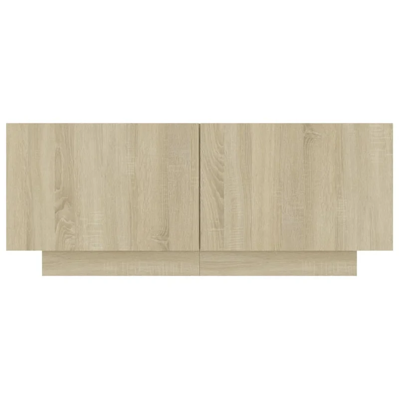 Table de chevet avec compartiments de rangement avec portes 100 x 35 x 40 cm bois d'ingénierie couleur chêne DEC033797