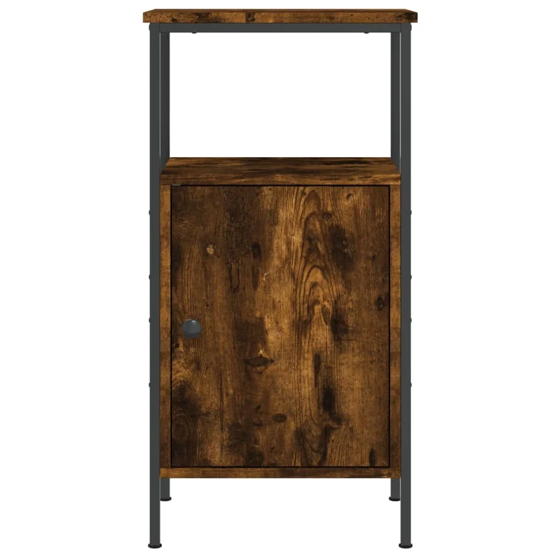 Table de chevet avec compartiment de rangement 41 x 31 x 80 cm bois d'ingénierie marron DEC033645