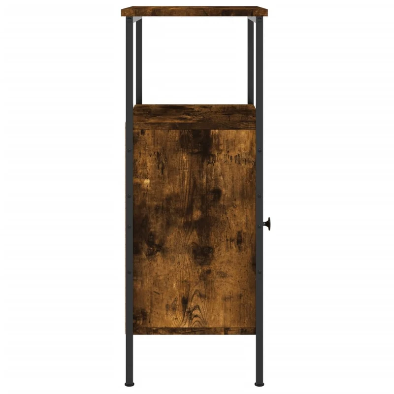 Table de chevet avec compartiment de rangement 41 x 31 x 80 cm bois d'ingénierie marron DEC033645
