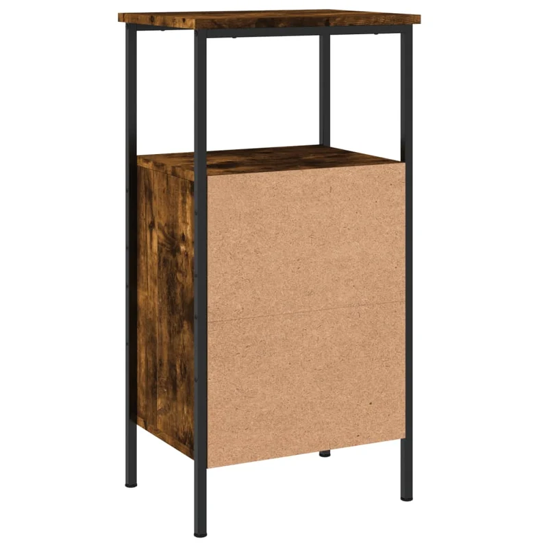 Table de chevet avec compartiment de rangement 41 x 31 x 80 cm bois d'ingénierie marron DEC033645