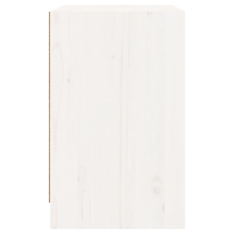 Table de chevet avec tiroir et espace de rangement 40 x 31 x 50 cm bois de pin massif blanc DEC033345