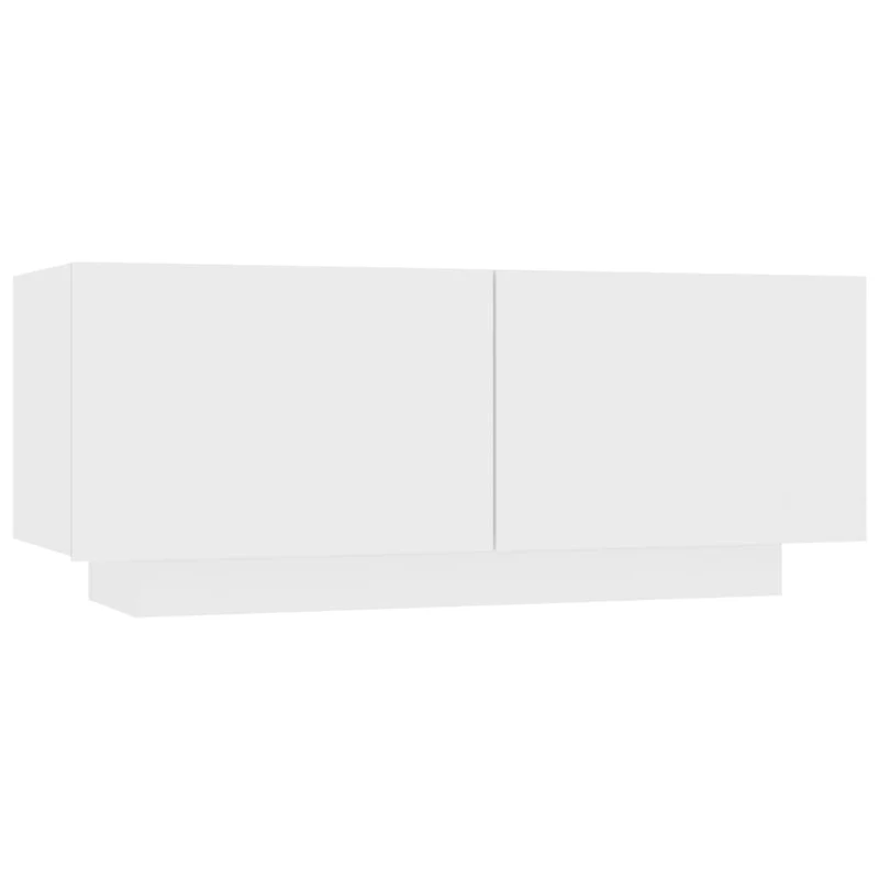 Table de chevet murale petit meuble d'appoint 100 x 35 x 40 cm bois d'ingénierie blanc DEC033287