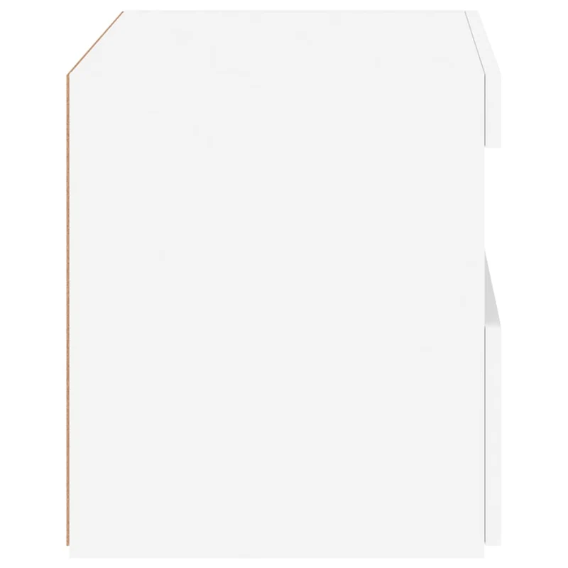 Table de chevet avec lumières LED avec tiroir 50 x 40 x 45 cm bois d'ingénierie blanc DEC033170
