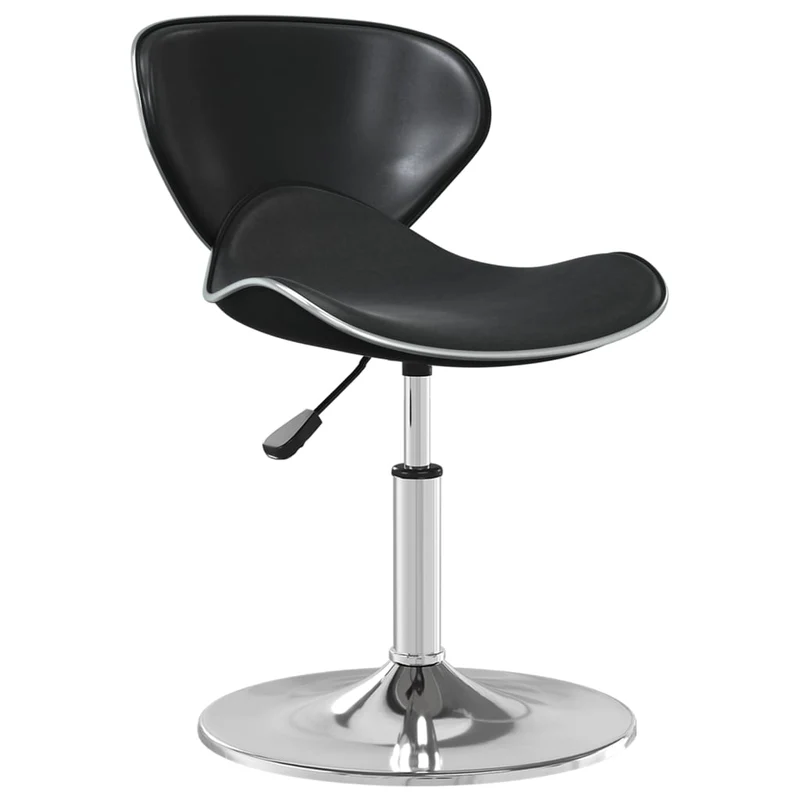 Tabouret de bar x1 chaise haute hauteur réglable en PVC noir DEC029522