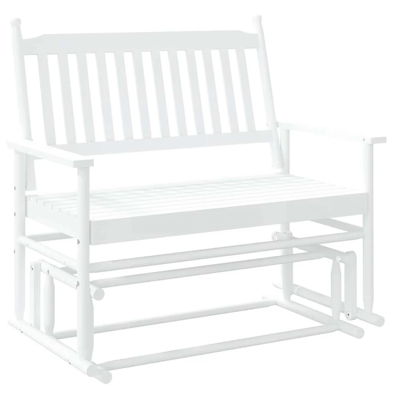 Banc à bascule de jardin 118 x 70 x 104,5 cm en bois massif de peuplier blanc DEC028712