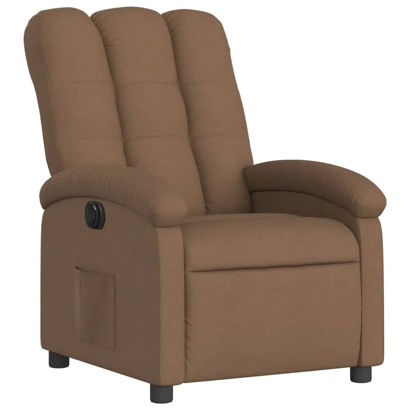 Fauteuil relax TV fonction de levage électrique très confortable en tissu marron DEC028442