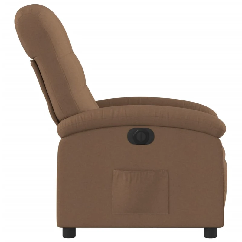 Fauteuil relax TV fonction de levage électrique très confortable en tissu marron DEC028442