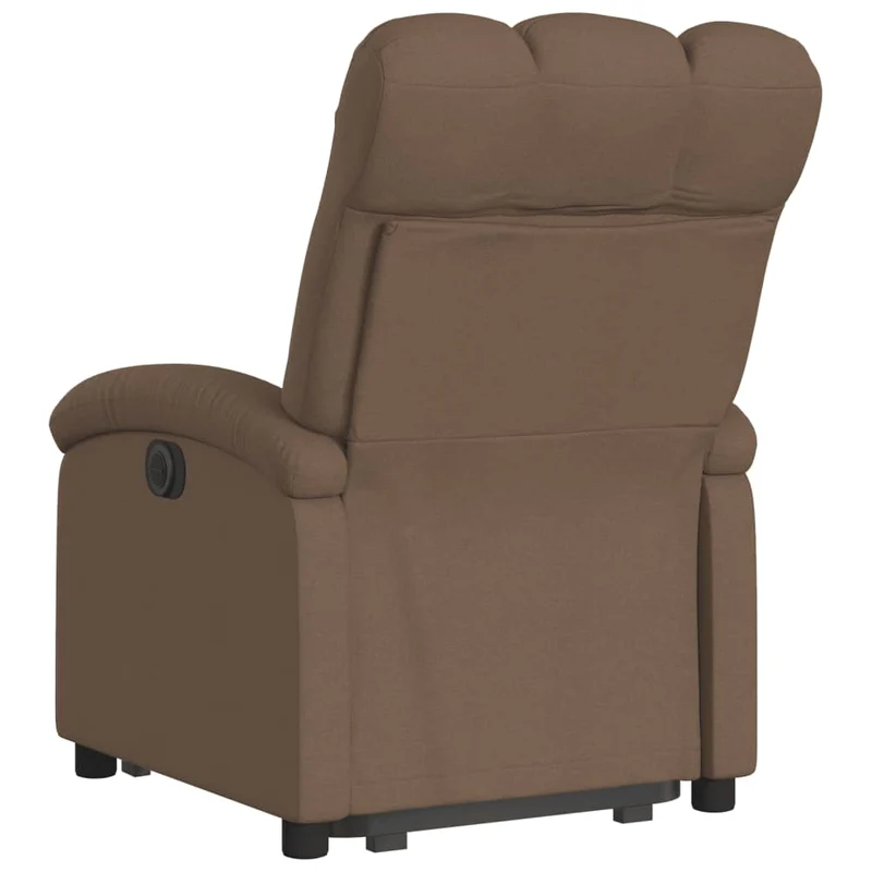 Fauteuil relax TV fonction de levage électrique très confortable en tissu marron DEC028436