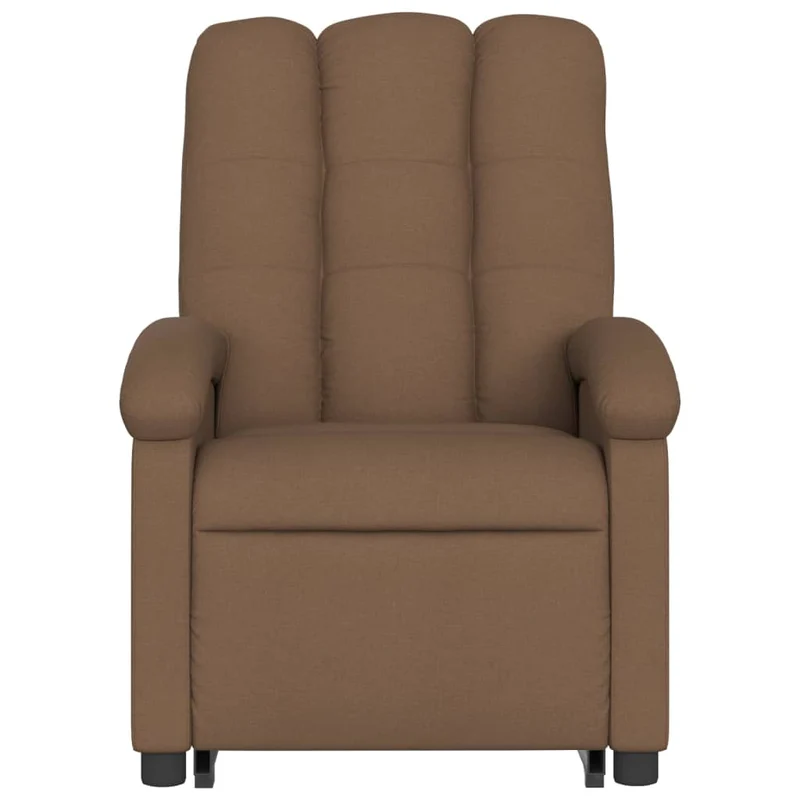 Fauteuil relax TV fonction de levage électrique très confortable en tissu marron DEC028436