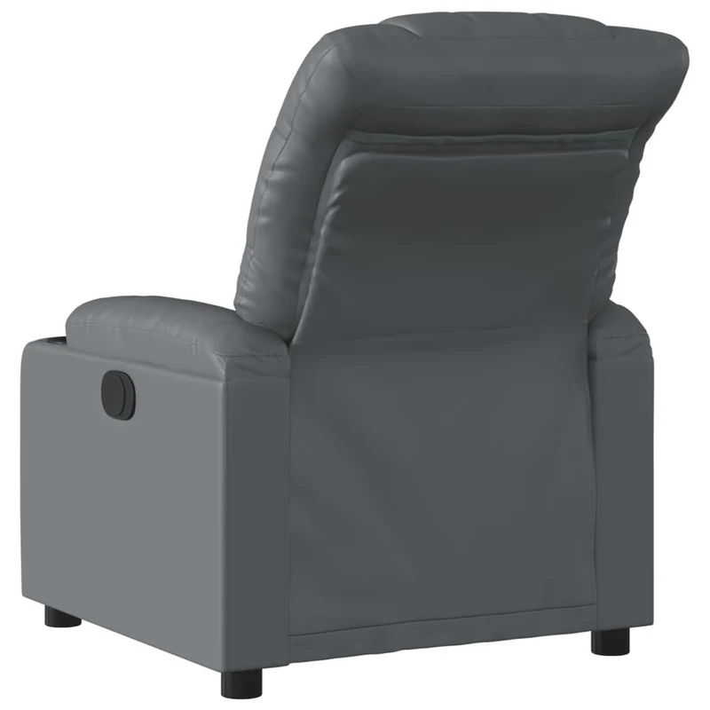 Fauteuil relax TV fonction inclinaison électrique très confortable en PVC gris DEC028392