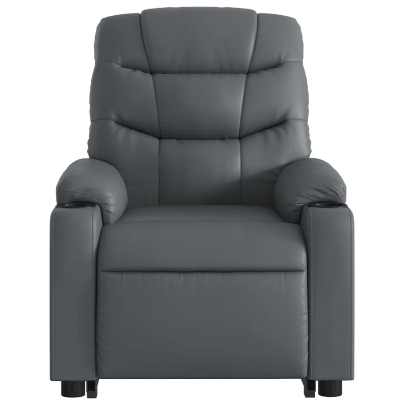 Fauteuil relax TV fonction de levage électrique très confortable en PVC gris DEC028379