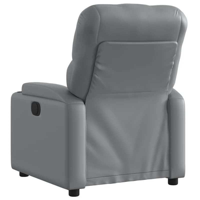 Fauteuil relax TV fonction d'inclinaison électrique très confortable en PVC gris DEC028373