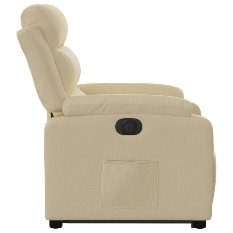 Fauteuil relax TV fonction de levage électrique très confortable en tissu crème DEC028293