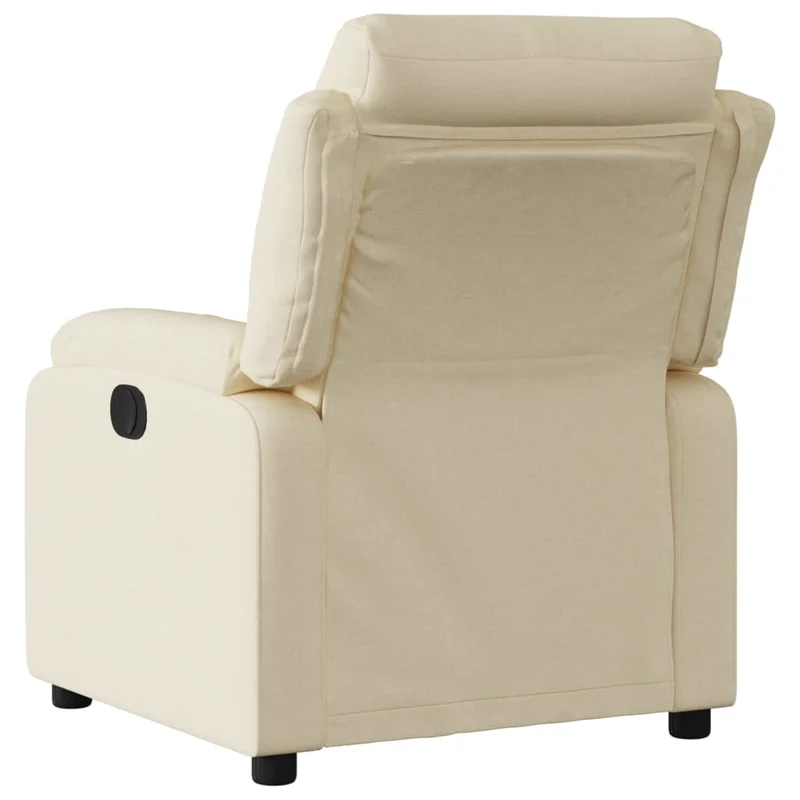 Fauteuil relax TV fonction d'inclinaison électrique très confortable en tissu crème DEC028289