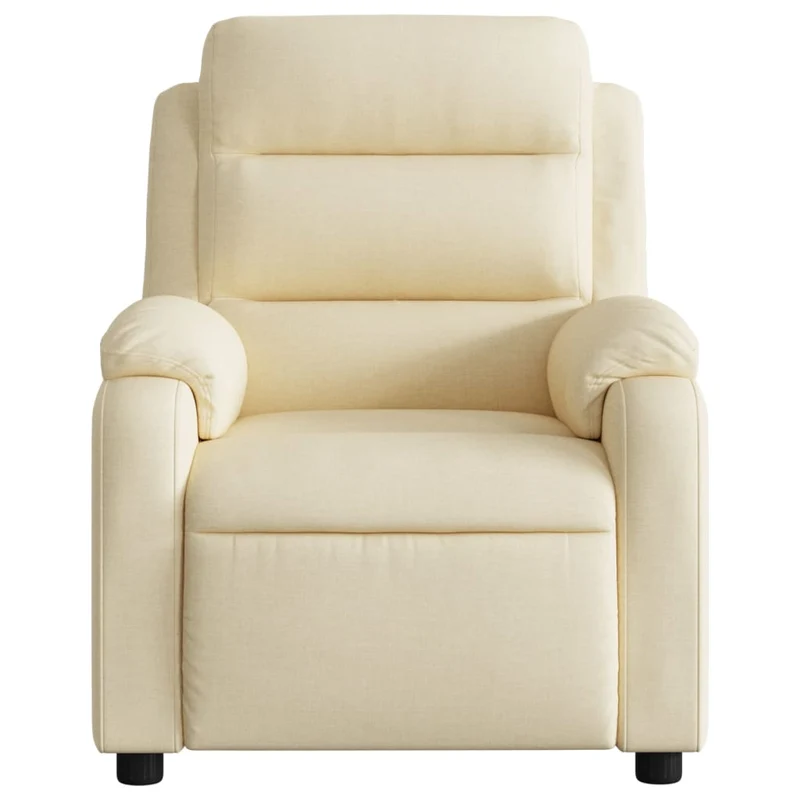Fauteuil relax TV fonction d'inclinaison électrique très confortable en tissu crème DEC028289