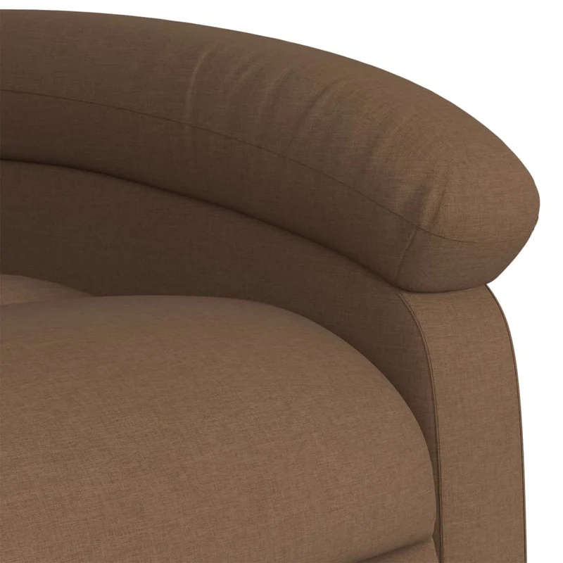 Fauteuil relax TV rembourrage confortable inclinaison manuelle en tissu marron DEC028035
