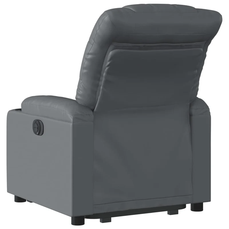 Fauteuil relax TV rembourrage confortable fonction de levage électrique en PVC gris DEC027972