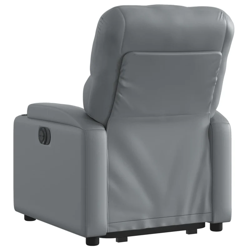 Fauteuil relax TV rembourrage confortable fonction de levage électrique en PVC gris DEC027970