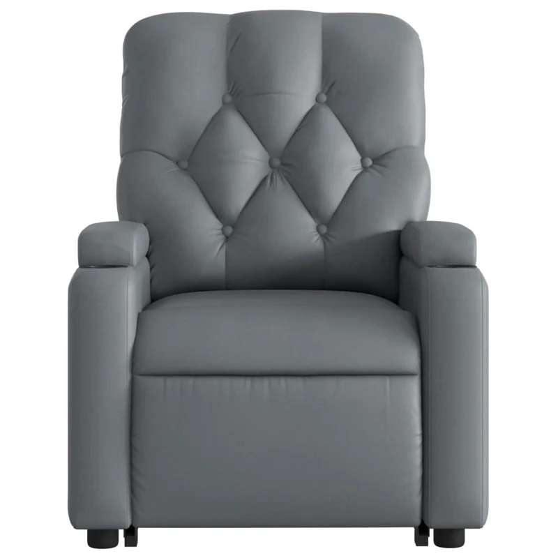 Fauteuil relax TV rembourrage confortable fonction de levage électrique en PVC gris DEC027970