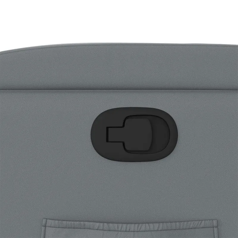 Fauteuil relax TV rembourrage confortable fonction d'inclinaison manuelle en PVC gris DEC027968