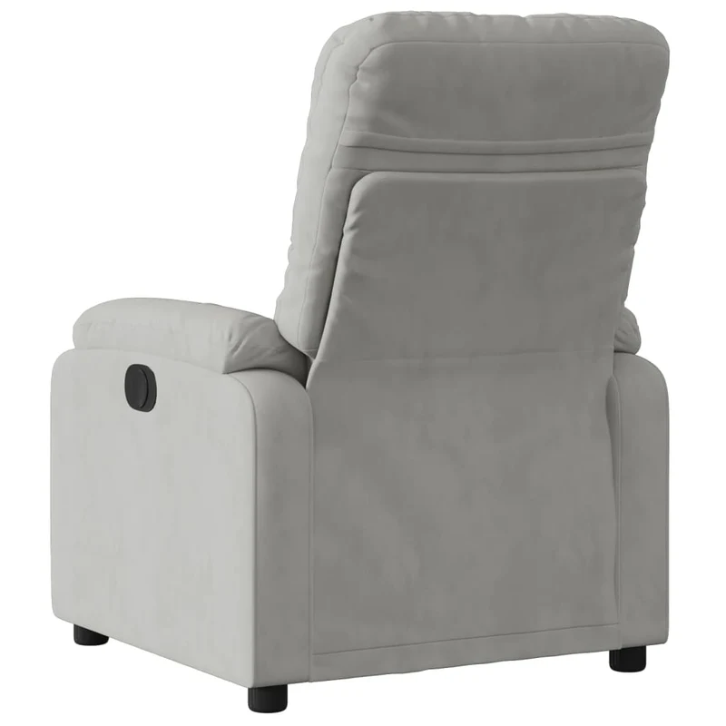 Fauteuil relax TV rembourrage confortable fonction d'inclinaison manuelle en tissu microfibre gris DEC027917