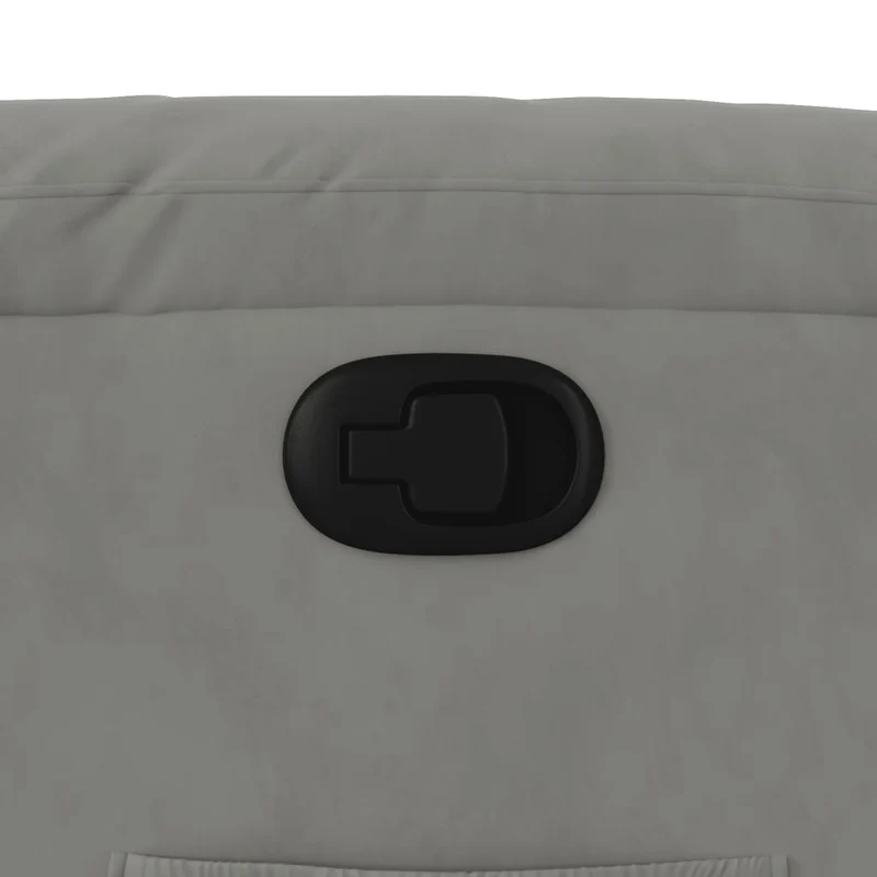 Fauteuil relax TV rembourrage confortable fonction d'inclinaison manuelle en tissu microfibre gris DEC027917