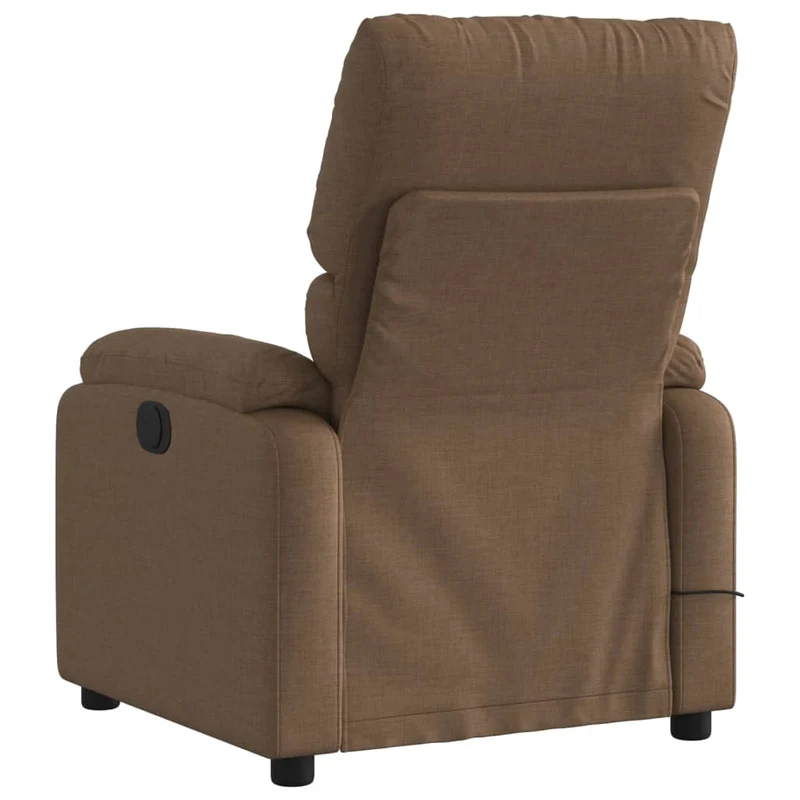 Fauteuil de relaxation fonction massage et inclinable inclinaison électrique en tissu marron DEC027788