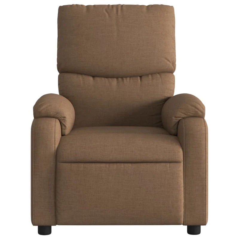Fauteuil de relaxation fonction massage et inclinable inclinaison électrique en tissu marron DEC027788