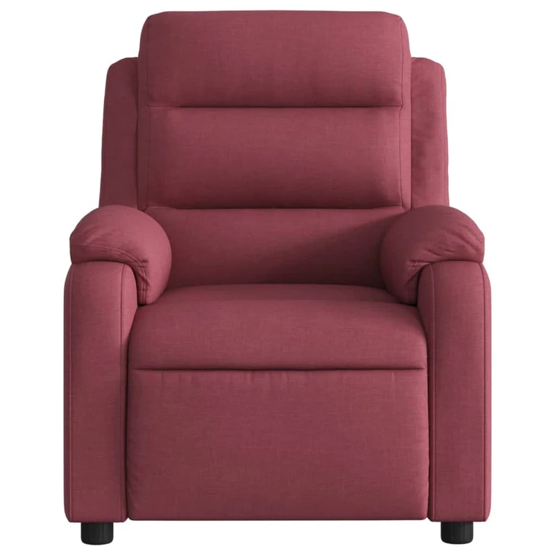 Fauteuil de relaxation TV fonction massage inclinable électrique en tissu rouge bordeaux DEC027257