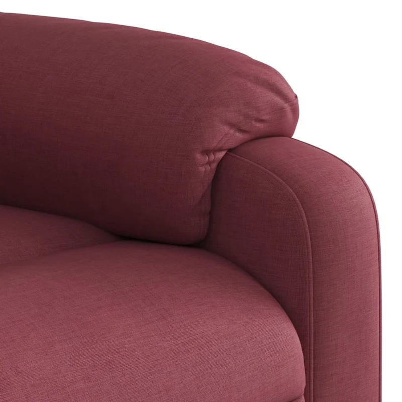 Fauteuil de relaxation TV fonction massage inclinable inclinaison manuelle en tissu rouge bordeaux DEC027097