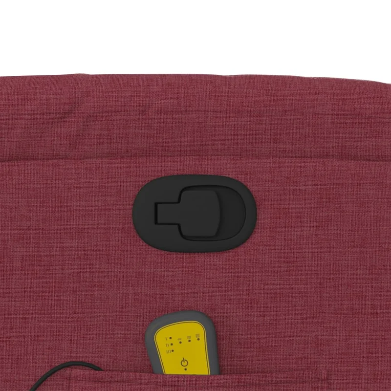 Fauteuil de relaxation TV fonction massage inclinable inclinaison manuelle en tissu rouge bordeaux DEC027090