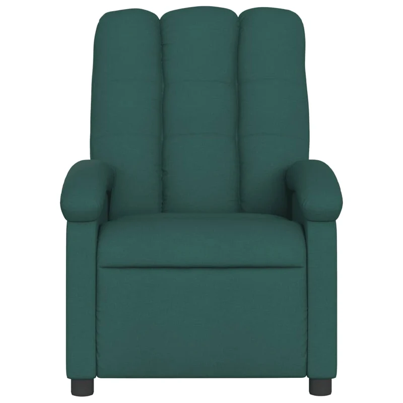 Fauteuil relax TV fonction d'inclinaison électrique très confortable en tissu vert foncé DEC028604