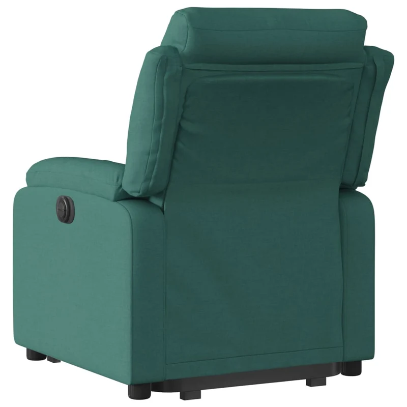 Fauteuil relax TV fonction de levage électrique très confortable en tissu vert foncé DEC028601