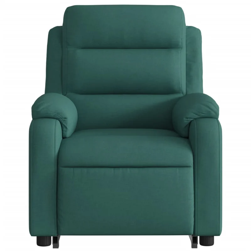 Fauteuil relax TV fonction de levage électrique très confortable en tissu vert foncé DEC028601