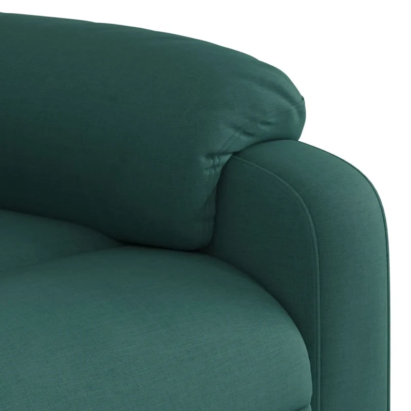 Fauteuil relax TV fonction de levage électrique très confortable en tissu vert foncé DEC028601
