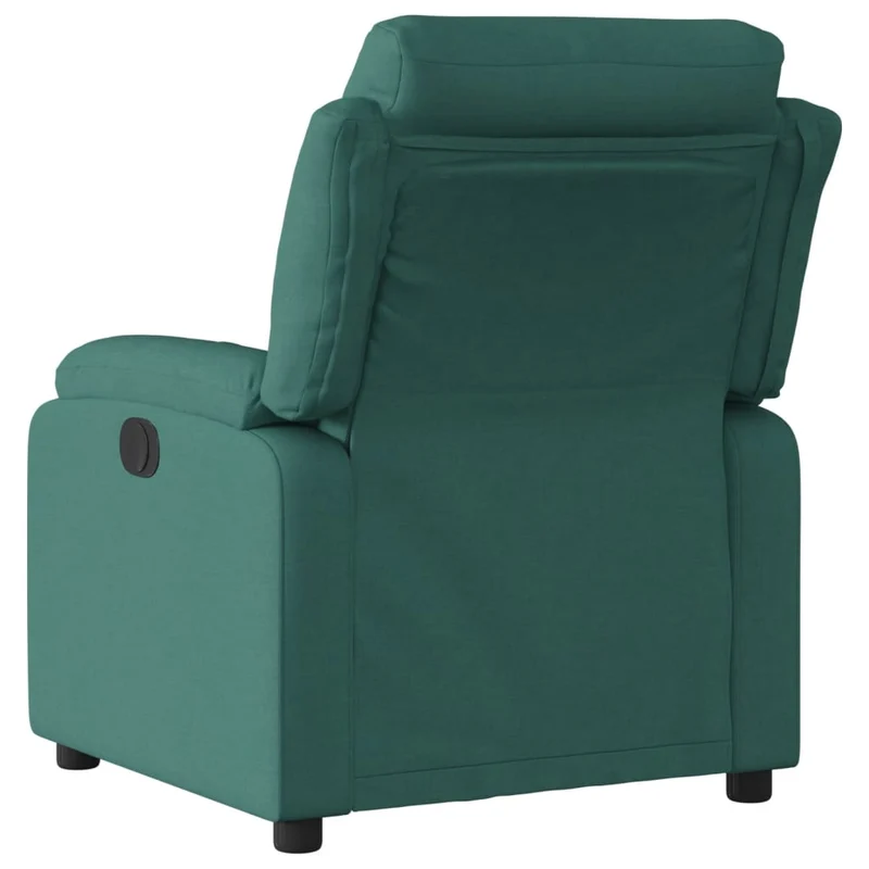 Fauteuil relax TV fonction d'inclinaison électrique très confortable en tissu vert foncé DEC028593