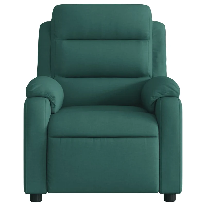 Fauteuil relax TV fonction d'inclinaison électrique très confortable en tissu vert foncé DEC028593