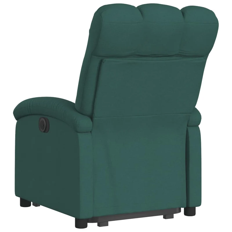 Fauteuil relax TV fonction de levage électrique très confortable en tissu vert foncé DEC028590