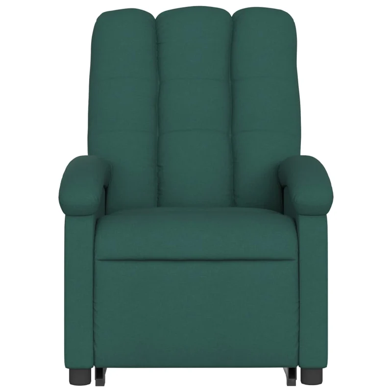 Fauteuil relax TV fonction de levage électrique très confortable en tissu vert foncé DEC028590
