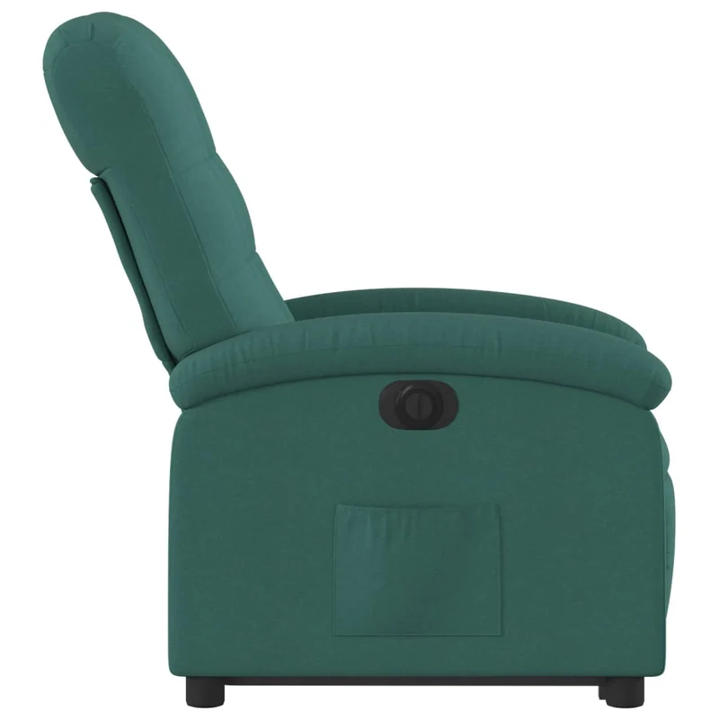 Fauteuil relax TV fonction de levage électrique très confortable en tissu vert foncé DEC028590