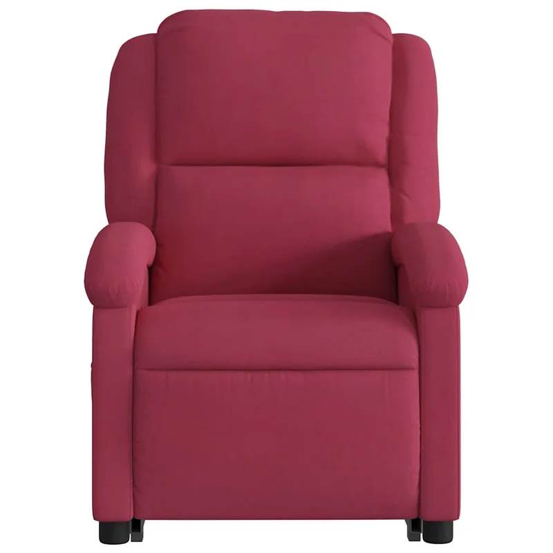Fauteuil relax TV fonction de levage électrique très confortable en velours rouge bordeaux DEC028551