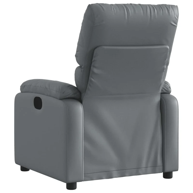 Fauteuil relax TV fonction d'inclinaison électrique très confortable en PVC gris DEC028385